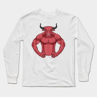 Bull as Bodybuilder extreme Long Sleeve T-Shirt